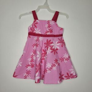 Vintage Kole Kole pink Hawaiian floral girls summer dress size 2t